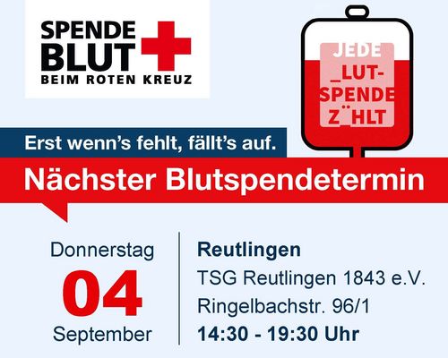 Mach mit beim Blutspendetag am 04.09.2025